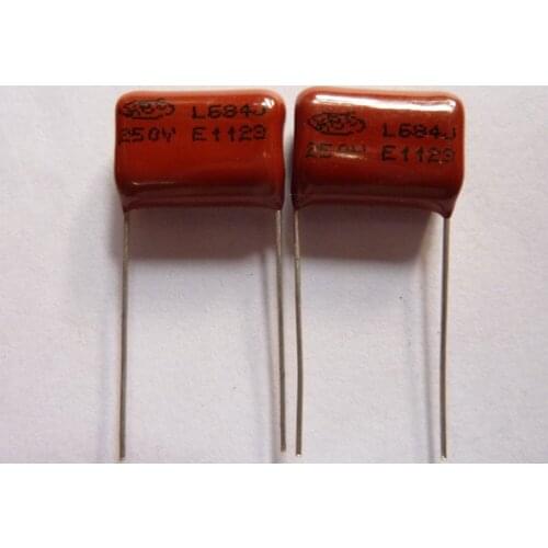 200pcs CBB 684 250V 684J CL21 0.68uF 680nF P15 Metallized Polypropylene Film Capacitor