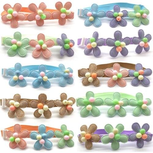 30/50 Pcs Dog Cat Accessories Small Dogs Flower Collar Puppy Cat Dog Bowties Necktie Pet Supplies Dog Grooming Bow Tie