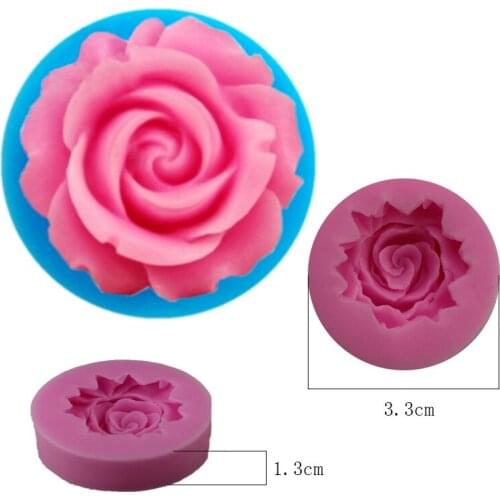 3D Silicone Mold Flower Fondant Mold Cupcake Jelly Candy Chocolate Decoration Baking Tool Moulds Soap Silicone Mold