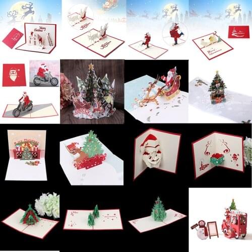 3D Pop Up Greeting Cards Laser Cut Post Card For Birthday Christmas Valentine' Day Party Wedding Decoration
