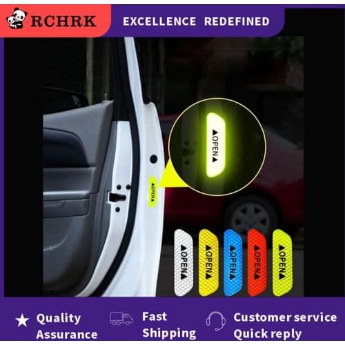 4pcs/Set Car Door Reflective Sticker For Ford Focus 2 3 Fiesta Mondeo Skoda Octavia Rapid Superb Accessories
