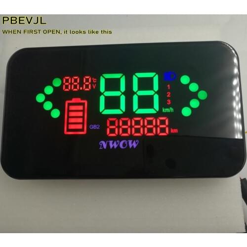 48v60v-96v LCD display high lightness speedometer made of fluorescent nixie tube electric scooter dashboard ebike MTB atv parts