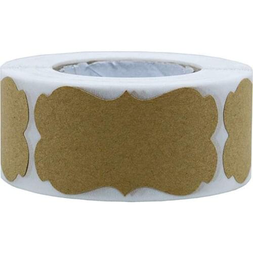 250pcs Per Roll 2*1.2inch Blank Stickers Scrapbooking Labels Sticker For Package And Wedding Decoration DIY Stationery Sticker