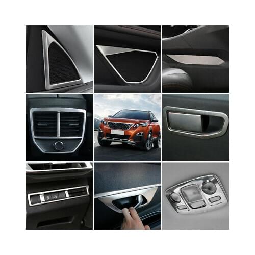 Interior Accessories Whole Kit Cover Trims 28pcs For Peugeot 3008 GT 2016 - 2019