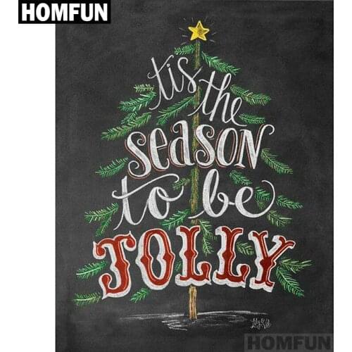 HOMFUN Full Square/Round Drill 5D DIY Diamond Painting "Christmas tree" Embroidery Cross Stitch 5D Home Decor Gift A01544