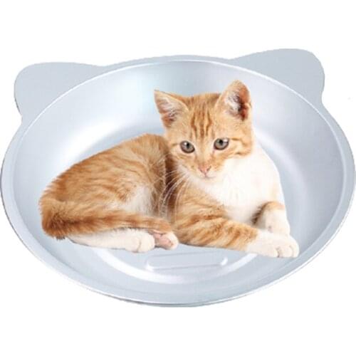 Cat Pot Aluminum Litter for Cooling In Summer Refreshing Simple and Cute Scrub Directly Physical Endothermic Cool Down Quickly