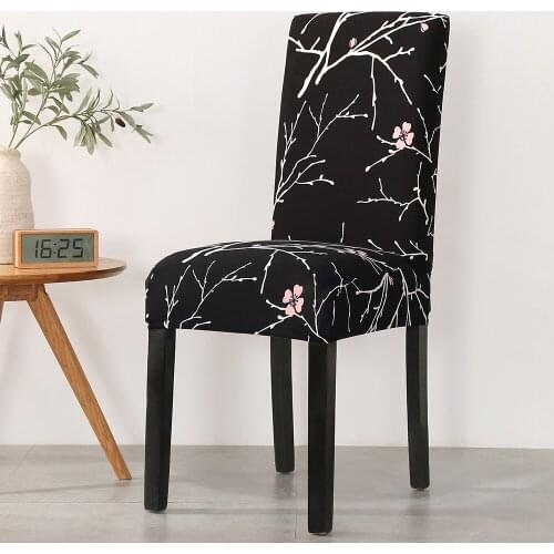 1/2/4/6pcs Printed Elastic Stretch Chair Cover Spandex Dinning Room Kitchen Chair Slipcovers Protector For Wedding Banquet Party
