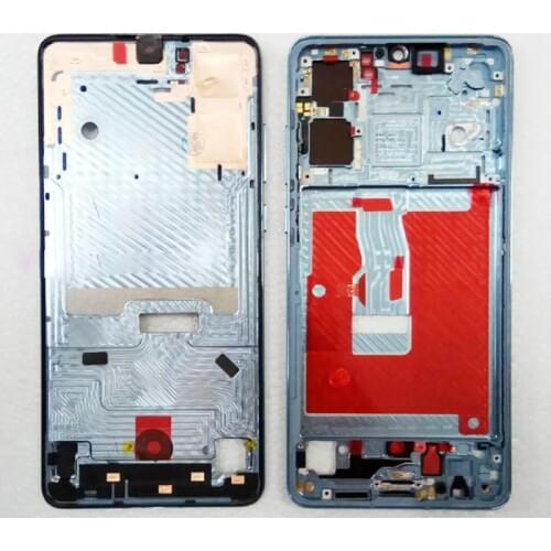 BaanSam For Huawei P30 LCD Holder Screen Front Frame Housing Case With 3M Adhesive+Power Volume Buttons