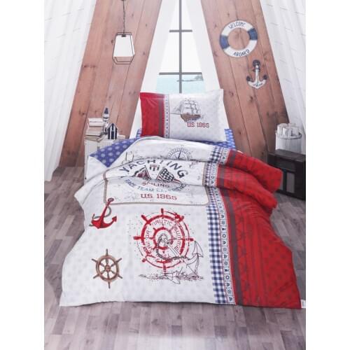 Bedding set kids boys mariner single bedspread bed sheet cotton duvet cover sets pillowcase bedding kids quilt cover bed linen