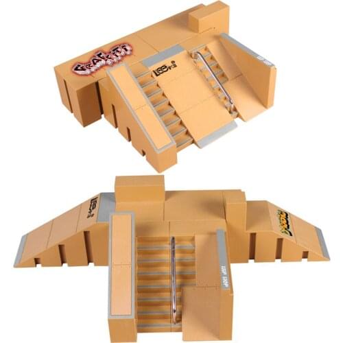 Mini Finger Skating Board Ramp Track Fingerboard Park Training Sport Skateboard Set Educational Toy For Boy Children Gift