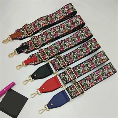 Fashion National Wind Women Bag Strap For Crossbody Adjustable Bag Accessories Hanger Handbag Straps For Bags Belt Obag