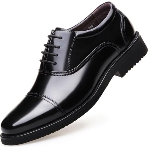 2021 Newly Mens Split Leather Shoes Social Size 38-48 Soft Autumn Man Dress Shoes