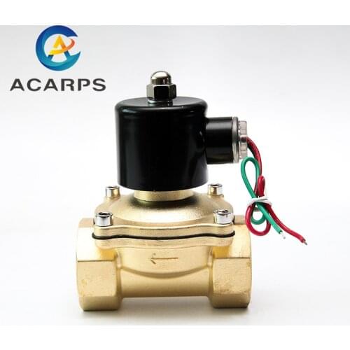 1" Normally Closed Brass Solenoid Valve Electric Solenoid Valve 220V For Water Oil Gas