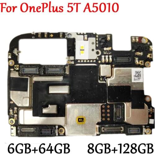 Tested Full Work Original Unlock Motherboard For OnePlus 5T OnePlus5T A5010 Logic Flex Cable Circuit Electronic Panel Mainboard