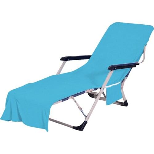 Quick Drying Pool Towel Bath Towels With Side Pocket Soft Microfiber Sling Chair Summer Beach Towel Sunbathing Lounger Towel