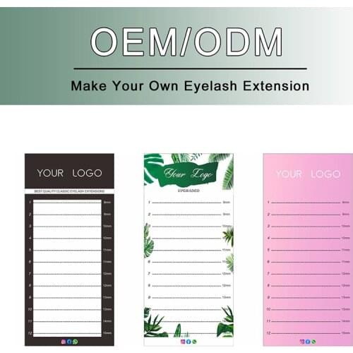Quewel OEM/ODM Eyelash Extension Private Logo Free Design Flase Mink Customized Individual Volume Lash High Quality Wholesale
