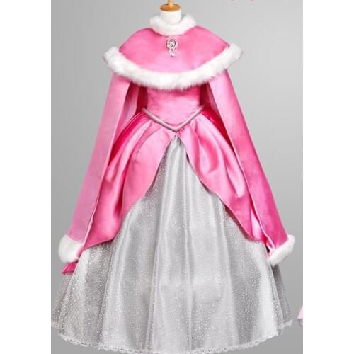 Luxury new arrival original princess costume with cloak dress Gown costume fairy Belle Ball