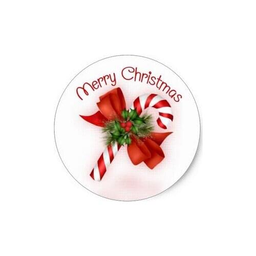 3.8cm Candy Cane Christmas Stickers