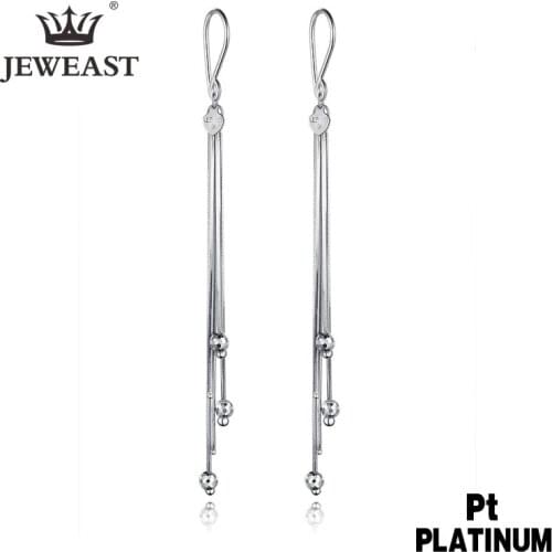 YBF Pt950 Pure Gold Earring Real Platinum Solid Gold Earrings Shiny Star Upscale Trendy Classic Fine Jewelry Hot Sell New 2020