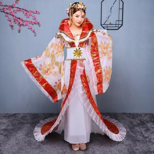 Eastern Girls Chinese Folk Dance Fairies Tang Ming Dynasty Hanfu high quality Chiffon Costume Royal Elegant Vintage Dresses
