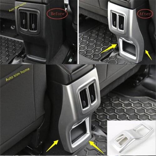 Lapetus ABS Rear Middle Armrest Storage Box Behind Decoration Panel Styling Cover Trim Fit For Jeep Compass 2017 2018 2019 2020