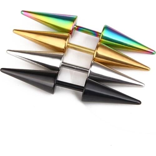 Punk stainless steel stud earrings for women man 2020 pendientes hombre rock black blue oorbellen goud accessoires bijoux