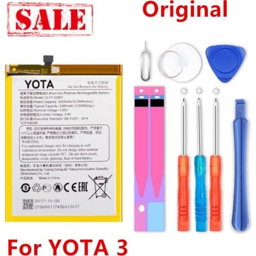 100% Original New 3280mAh CLYT-33001 battery for YOTAPHONE3 YOTA3 YOTA Y3 mobile phone+ tools