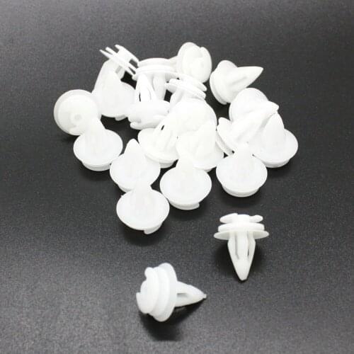 100 pcs/lot 9mm Hole Diameter Plastic Push Fasteners Rivets Fastener Fender Clips 18mm Head 20mm Long for Car Auto Discount 50