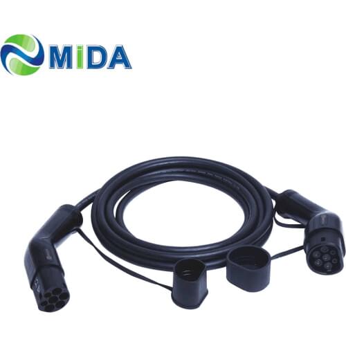16Amp 5 Meter IEC 62196 Type 2 Mennekes EV Plug Type 2 to Type 2 EV Charging Lead EV Charger Connector Cable