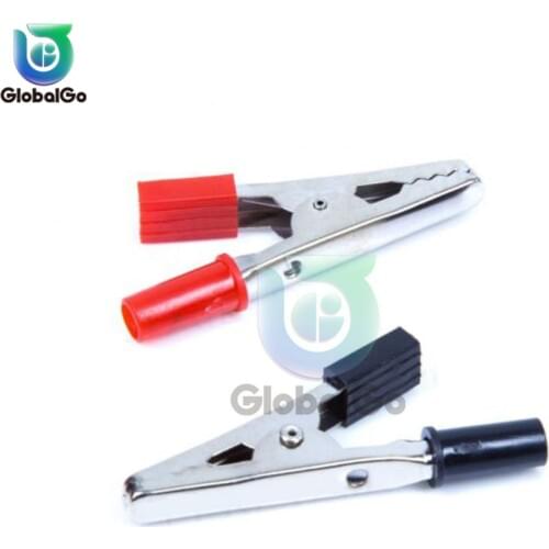 5 Pair 10pcs Insulated Crocodile Clips Plastic Handle Cable Lead Testing Metal Alligator Clips Clamps