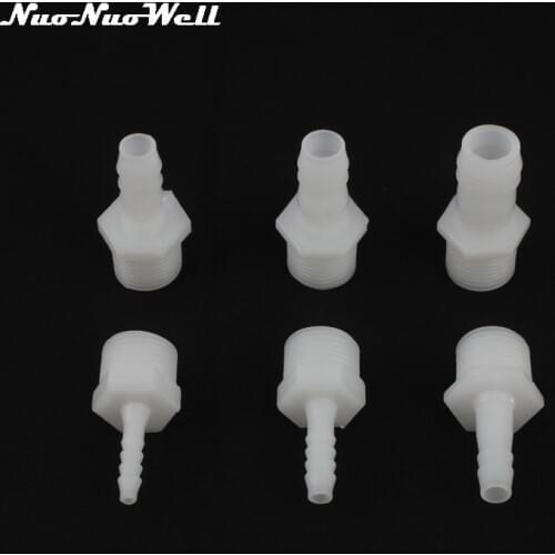 5pcs Food Grade 3/4" Thread to 10/12/14/16/20/25mm Hose Straight Connector Aquarium Air Pump Pipe Oxygen Silicone tube Adapter