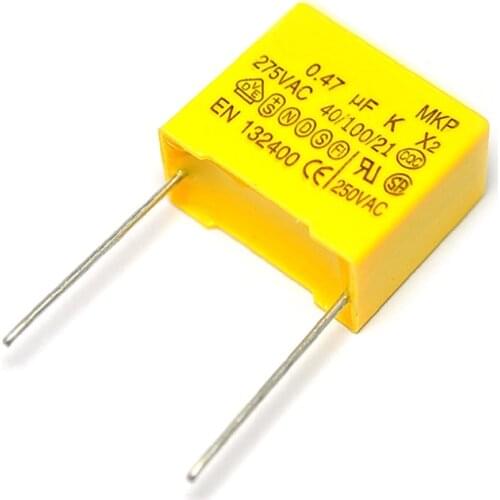 5PCS/LOT 275VAC Capacitor X2 Series X2 275V 0.47uF 470nF 474K 22mm Polypropylene Film Capacitor