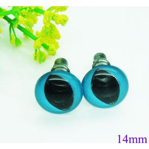 14mm Blue Safety Eyes/Plastic Cat Doll eyes Handmade Accessories For Bear Doll Animal Puppet Making - 50pcs