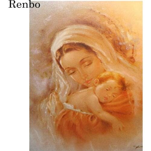 Mother and child Diamond Painting DIY Diamond Embroidery Cross Stitch Rhinestones Mosaic Virgin Mary Full Square Dril Home Decor