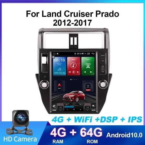 Android 10 4G For Toyota Land Cruiser Prado 150 2012-2017 Car Radio Navigation Multimedia Video Player No 2din DVD