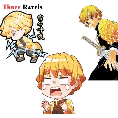 Three Ratels FC600 demon slayer Zenitsu Agatsuma PVC Waterproof auto sticker car decal