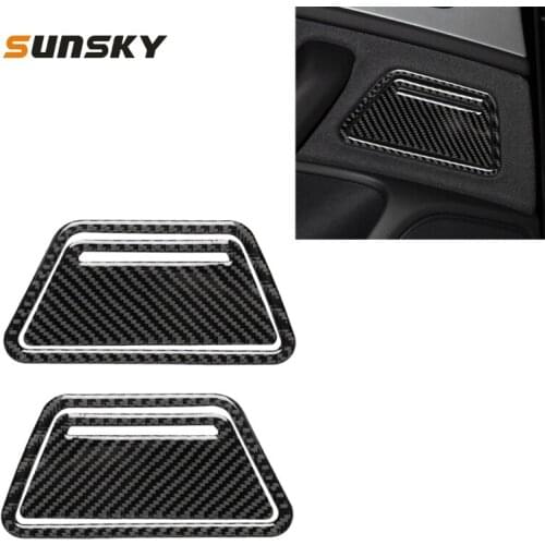 Car Ashtray Panel Strip Carbon Fiber Decorative Sticker for Audi A6 S6 C7 A7 S7 4G8 2012-2018, Left and Right Drive Universal