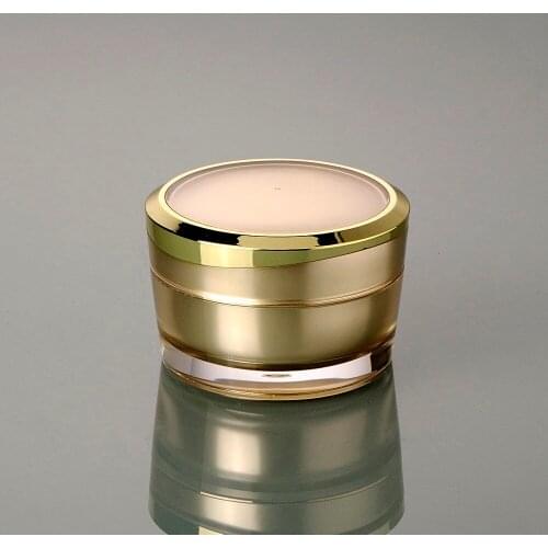 30G gold/pearl white acrylic cream jar for essence/gel/day cream/night cream/eye cream/moisurizer plastic jar cosmetic packing