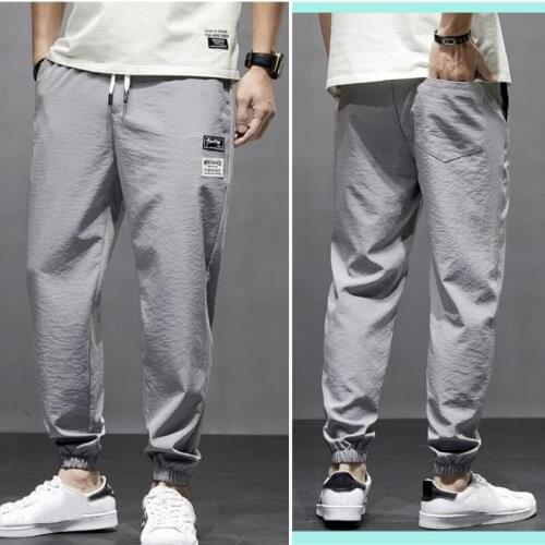 Youthful Mens Casual Pants Spring Summer Elastic Waist Solid Outdoor Sport Trouser Loose Comfort Pants Pantalons Pour Hommes