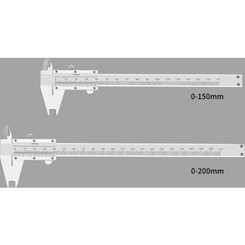 Closed Vernier Caliper 150/200mm Industrial Grade Caliper Metric Mechanical Clamp Caliper Micrometer Measuring Instrument