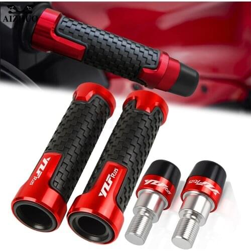 FOR YAMAHA YZFR125 ALLYEARS LOGO CNC Motorcycle Accessories Handlebar Grips Handle Bar Cap End Plug YZF-R125 2015 2016 2018 2019