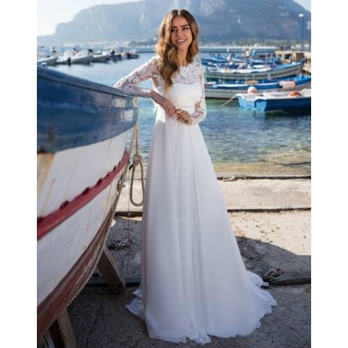 Elegant Light A-line Boho Wedding Dress 2021 Beach White Bridal Gowns Bride Dress Plus Size Buy China Direct Vestido De Noiva