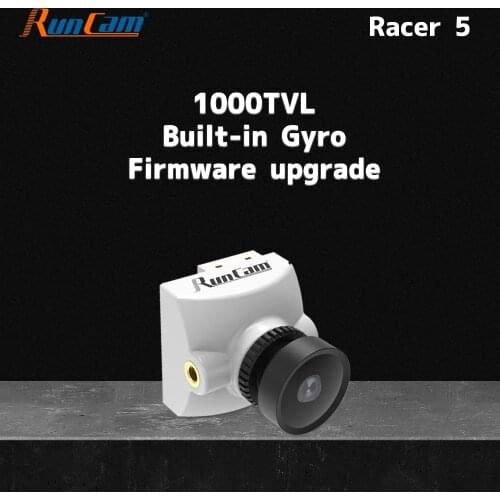 RunCam Racer 5 White FPV Camera for Drone 1000TVL Built-in Gyro Integrated OSD Racing Cam Quadcopter