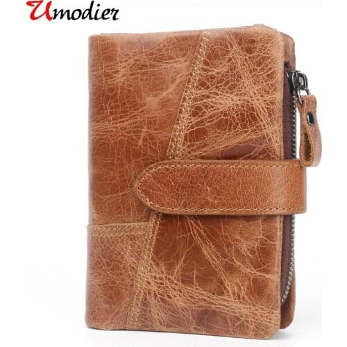 High Quality Genuine Leather Retro Men Wallets Famous Brand Hasp Design Male Wallet Card Holder for Mens Purse Carteira