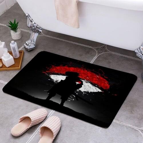 Sasuke Uchiha anime 3D Print Doormats Rectangle Non-Slip DoorMat Bedroom Kitchen Entrance Print Door rugs Dropshipping