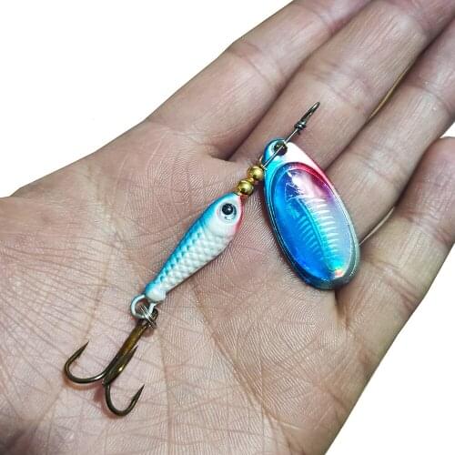 Metal Spinner Spoon Fishing Lures Shone Wobbler 2.1-15g Sequin Trout Artificial Bait With Hook For Bass Carp Pesca
