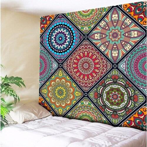 Plus Size Multicolor Beautiful Mandala Tapestry Wall Hanging Beach Towel,Home Decor Tapestries Living Room Bedroom Couch Blanket