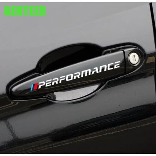 4pcs car door handle sticker for BMW E30 E34 E36 E39 E46 E60 E87 E90 F10 F20 F30 E80 E70