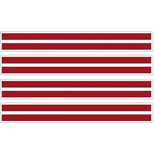 SZWL 4 X Car Stripe Latvia Car Stickers Motorcycle Racing Flag Sticker PVC for Skateboard Laptop Trunk Decal Bike Moto,13cm*2cm