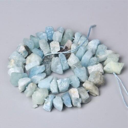 Real Natural Aquamarine Beads 10-13mm Blue Raw Minerals Nugget Beads For Jewelry Making DIY Necklace Bracelet Earring Handmade